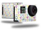 Kearas Hearts White - Decal Style Skin fits GoPro Hero 4 Black Camera (GOPRO SOLD SEPARATELY)