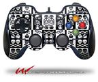 Skull And Crossbones Pattern Bw - Decal Style Skin fits Logitech F310 Gamepad Controller (CONTROLLER SOLD SEPARATELY)