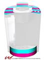 Decal Style Vinyl Skin compatible with Keurig K40 Elite Coffee Makers Psycho Stripes Neon Teal and Hot Pink (KEURIG NOT INCLUDED)