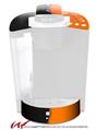 Decal Style Vinyl Skin compatible with Keurig K40 Elite Coffee Makers Ripped Colors Black Orange (KEURIG NOT INCLUDED)