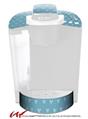 Decal Style Vinyl Skin compatible with Keurig K40 Elite Coffee Makers Hearts Blue On White (KEURIG NOT INCLUDED)