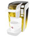 Decal Style Vinyl Skin compatible with Keurig K10 / K15 Mini Plus Coffee Makers Fire Flames Yellow (KEURIG NOT INCLUDED)