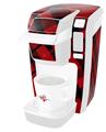 Decal Style Vinyl Skin compatible with Keurig K10 / K15 Mini Plus Coffee Makers Red Plaid (KEURIG NOT INCLUDED)