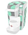 Decal Style Vinyl Skin compatible with Keurig K10 / K15 Mini Plus Coffee Makers Kearas Polka Dots Mint And Gray (KEURIG NOT INCLUDED)