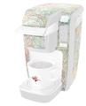 Decal Style Vinyl Skin compatible with Keurig K10 / K15 Mini Plus Coffee Makers Flowers Pattern 02 (KEURIG NOT INCLUDED)