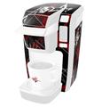 Decal Style Vinyl Skin compatible with Keurig K10 / K15 Mini Plus Coffee Makers Baja 0003 Red Dark (KEURIG NOT INCLUDED)