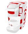 Decal Style Vinyl Skin compatible with Keurig K10 / K15 Mini Plus Coffee Makers Bullseye Red and White (KEURIG NOT INCLUDED)