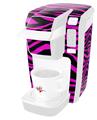 Decal Style Vinyl Skin compatible with Keurig K10 / K15 Mini Plus Coffee Makers Pink Zebra (KEURIG NOT INCLUDED)