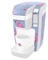 Decal Style Vinyl Skin compatible with Keurig K10 / K15 Mini Plus Coffee Makers Flamingos on Blue (KEURIG NOT INCLUDED)