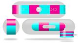 Decal Style Wrap Skin fits Beats Pill Plus Psycho Stripes Neon Teal and Hot Pink (BEATS PILL NOT INCLUDED)