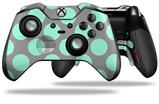 Kearas Polka Dots Mint And Gray - Decal Style Skin fits Microsoft XBOX One ELITE Wireless Controller