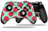 Kearas Polka Dots Pink And Blue - Decal Style Skin fits Microsoft XBOX One ELITE Wireless Controller