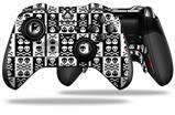 Skull And Crossbones Pattern Bw - Decal Style Skin fits Microsoft XBOX One ELITE Wireless Controller