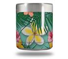 Skin Decal Wrap for Yeti Rambler Lowball - Beach Flowers 02 Seafoam Green