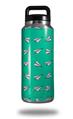 WraptorSkinz Skin Decal Wrap for Yeti Rambler Bottle 36oz Paper Planes Turquoise  (YETI NOT INCLUDED)
