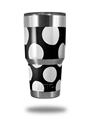 WraptorSkinz Skin Wrap compatible with RTIC 30oz ORIGINAL 2017 AND OLDER Tumblers Kearas Polka Dots White On Black (TUMBLER NOT INCLUDED)
