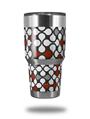 WraptorSkinz Skin Wrap compatible with RTIC 30oz ORIGINAL 2017 AND OLDER Tumblers Locknodes 05 Red Dark (TUMBLER NOT INCLUDED)