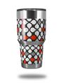WraptorSkinz Skin Wrap compatible with RTIC 30oz ORIGINAL 2017 AND OLDER Tumblers Locknodes 05 Red (TUMBLER NOT INCLUDED)