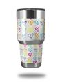 WraptorSkinz Skin Wrap compatible with RTIC 30oz ORIGINAL 2017 AND OLDER Tumblers Kearas Hearts White (TUMBLER NOT INCLUDED)