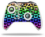 WraptorSkinz Decal Skin Wrap Set works with 2016 and newer XBOX One S / X Controller Love Heart Checkers Rainbow (CONTROLLER NOT INCLUDED)
