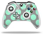 WraptorSkinz Decal Skin Wrap Set works with 2016 and newer XBOX One S / X Controller Kearas Polka Dots Mint And Gray (CONTROLLER NOT INCLUDED)