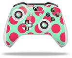 WraptorSkinz Decal Skin Wrap Set works with 2016 and newer XBOX One S / X Controller Kearas Polka Dots Pink And Blue (CONTROLLER NOT INCLUDED)