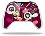 WraptorSkinz Decal Skin Wrap Set works with 2016 and newer XBOX One S / X Controller Plain Leaves On Burgundy (CONTROLLER NOT INCLUDED)