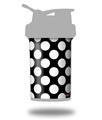 Decal Style Skin Wrap works with Blender Bottle 22oz ProStak Kearas Polka Dots White On Black (BOTTLE NOT INCLUDED)