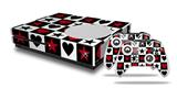 WraptorSkinz Decal Skin Wrap Set works with 2016 and newer XBOX One S Console and 2 Controllers Hearts and Stars Red