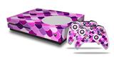 WraptorSkinz Decal Skin Wrap Set works with 2016 and newer XBOX One S Console and 2 Controllers Scales Pink Purple