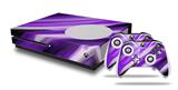 WraptorSkinz Decal Skin Wrap Set works with 2016 and newer XBOX One S Console and 2 Controllers Paint Blend Purple