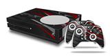 WraptorSkinz Decal Skin Wrap Set works with 2016 and newer XBOX One S Console and 2 Controllers Baja 0014 Red Dark