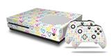 WraptorSkinz Decal Skin Wrap Set works with 2016 and newer XBOX One S Console and 2 Controllers Kearas Hearts White