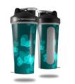 Decal Style Skin Wrap works with Blender Bottle 28oz Bokeh Hearts Neon Teal (BOTTLE NOT INCLUDED)