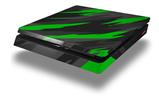 Vinyl Decal Skin Wrap compatible with Sony PlayStation 4 Slim Console Jagged Camo Green (PS4 NOT INCLUDED)