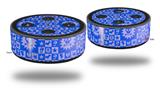 Skin Wrap Decal Set 2 Pack for Amazon Echo Dot 2 - Gothic Punk Pattern Blue (2nd Generation ONLY - Echo NOT INCLUDED)