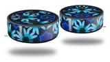 Skin Wrap Decal Set 2 Pack for Amazon Echo Dot 2 - Daisies Blue (2nd Generation ONLY - Echo NOT INCLUDED)