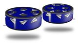 Skin Wrap Decal Set 2 Pack for Amazon Echo Dot 2 - Paper Planes Royal Blue (2nd Generation ONLY - Echo NOT INCLUDED)