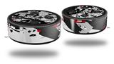 Skin Wrap Decal Set 2 Pack for Amazon Echo Dot 2 - Baja 0018 Red (2nd Generation ONLY - Echo NOT INCLUDED)