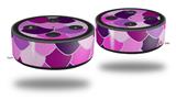 Skin Wrap Decal Set 2 Pack for Amazon Echo Dot 2 - Scales Pink Purple (2nd Generation ONLY - Echo NOT INCLUDED)