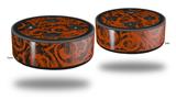 Skin Wrap Decal Set 2 Pack for Amazon Echo Dot 2 - Folder Doodles Burnt Orange (2nd Generation ONLY - Echo NOT INCLUDED)