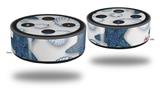 Skin Wrap Decal Set 2 Pack for Amazon Echo Dot 2 - Starfish and Sea Shells White (2nd Generation ONLY - Echo NOT INCLUDED)