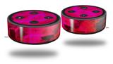 Skin Wrap Decal Set 2 Pack for Amazon Echo Dot 2 - Cubic Shards Red (2nd Generation ONLY - Echo NOT INCLUDED)