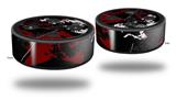 Skin Wrap Decal Set 2 Pack for Amazon Echo Dot 2 - Baja 0003 Red Dark (2nd Generation ONLY - Echo NOT INCLUDED)