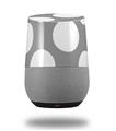 Decal Style Skin Wrap for Google Home Original - Kearas Polka Dots Whtie On Gray (GOOGLE HOME NOT INCLUDED)