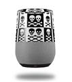 Decal Style Skin Wrap for Google Home Original - Skull And Crossbones Pattern Bw (GOOGLE HOME NOT INCLUDED)