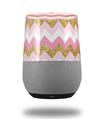 Decal Style Skin Wrap for Google Home Original - Pink and White Chevron (GOOGLE HOME NOT INCLUDED)
