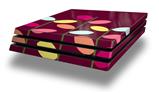 Vinyl Decal Skin Wrap compatible with Sony PlayStation 4 Pro Console Plain Leaves On Burgundy (PS4 NOT INCLUDED)
