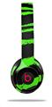 WraptorSkinz Skin Decal Wrap compatible with Beats Solo 2 and Solo 3 Wireless Headphones Zebra Green (HEADPHONES NOT INCLUDED)