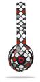 WraptorSkinz Skin Decal Wrap compatible with Beats Solo 2 and Solo 3 Wireless Headphones Locknodes 05 Red Dark (HEADPHONES NOT INCLUDED)